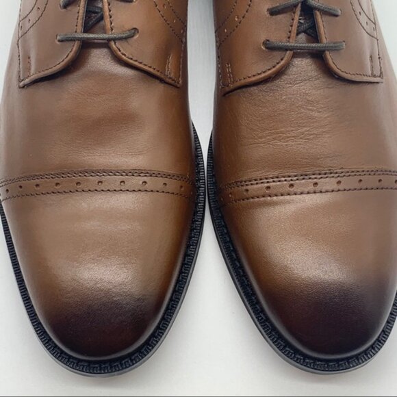 SOLD FBM Florsheim Saluzzo Cognac Cap Toe Oxford  Men's Shoes - Picture 10 of 12